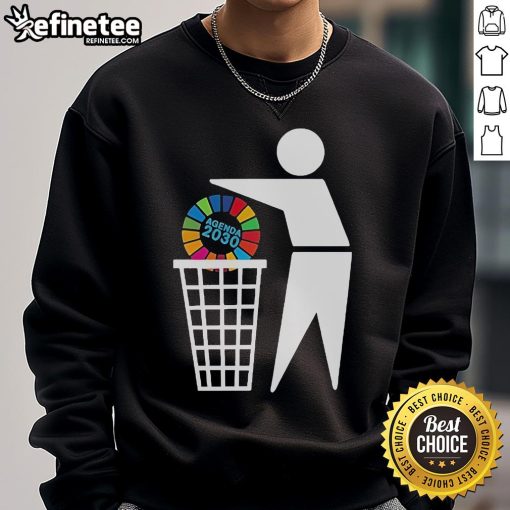 Official Bin Agenda 2030 Sweatshirt featuring a modern design and eco-friendly fabric, perfect for sustainable fashion.