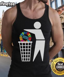 Official Bin Agenda 2030 Tank Top featuring a stylish design promoting sustainability and the 2030 Sustainable Development Goals.