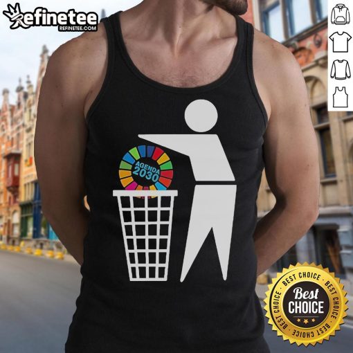 Official Bin Agenda 2030 Tank Top featuring a stylish design promoting sustainability and the 2030 Sustainable Development Goals.