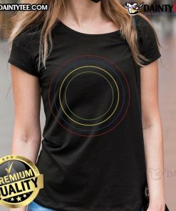 Alt Text: Official Bloc Party Four album cover on a stylish ladies tee, featuring vibrant artwork and bold colors.