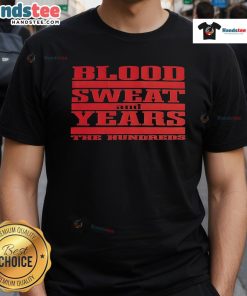 Alt Text: Official Blood Sweat And Year The Hundreds Vatos T-Shirt featuring bold graphics and a stylish streetwear design.