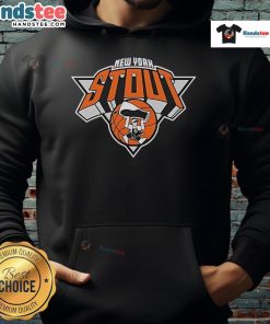 Alt Text: Official Blue Orange Basketball New York Stout Hoodie featuring bold team colors and logo, perfect for fans.