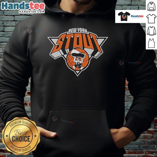 Alt Text: Official Blue Orange Basketball New York Stout Hoodie featuring bold team colors and logo, perfect for fans.