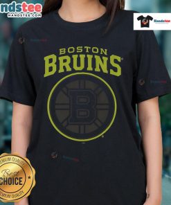 Official Boston Bruins Highlight Reel Ladies Tee featuring team logo and stylish design for passionate Bruins fans.