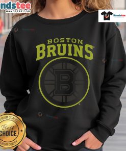 Official Boston Bruins Highlight Reel Sweatshirt featuring team logo and vibrant colors, perfect for fans and warm-ups.