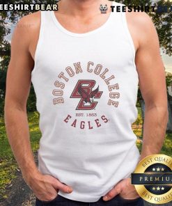 Vintage Boston College Eagles Circle Tank Top featuring classic logo design, perfect for fans and casual wear.