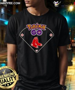 Official Boston Red Sox Pokemon Go T-Shirt featuring vibrant graphics and team logo for fans and gamers alike.