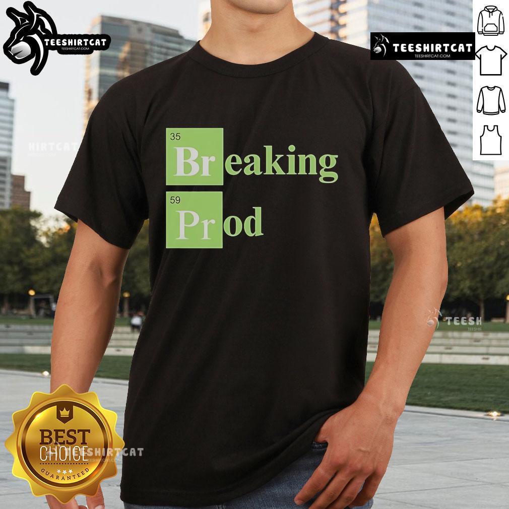 Official Breaking Prod T Shirt Official Breaking Prod T-Shirt featuring a bold logo and stylish design, perfect for fans and collectors.