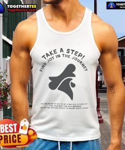Official Brodo Take A Step Find Joy In The Journey Tank Top featuring a motivational design for active lifestyles.