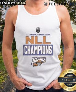 Alt Text: Buffalo Bandits 2025 NLL Cup Champions tank top featuring official logo, perfect for fans and lacrosse enthusiasts.