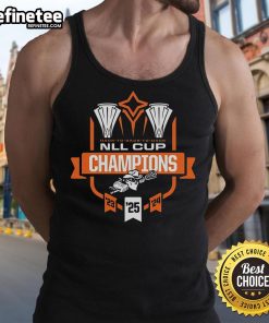 Official Buffalo Bandits 2025 NLL Cup Champions tank top featuring the team logo and championship design.