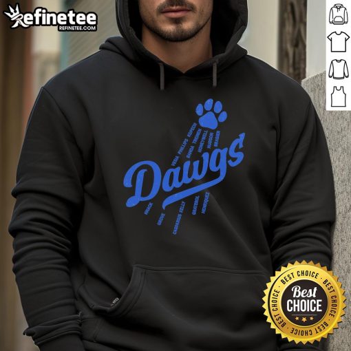 Official Bullpen Dawgs Los Angeles Dodgers Hoodie featuring team logo and stylish design for fans and players.