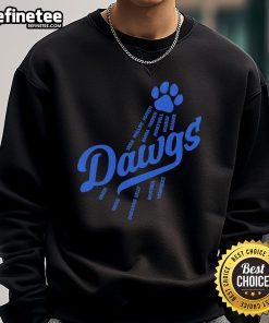 Official Bullpen Dawgs Los Angeles Dodgers sweatshirt featuring team logo and stylish design for fans.