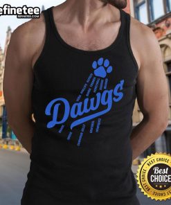 Alt Text: Official Bullpen Dawgs Los Angeles Dodgers tank top featuring team logo and stylish design for fans.