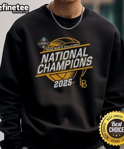 Cal State Long Beach 2025 NCAA Men's Volleyball National Champions sweatshirt celebrating beach sports victory.