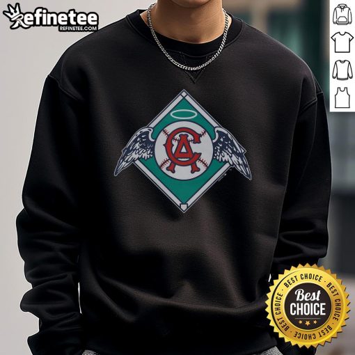 Official California Angels 65 sweatshirt featuring bold team logo and vintage design, perfect for fans and collectors.