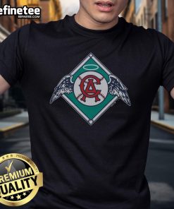 Alt Text: Official California Angels '65 T-Shirt featuring vintage design and team colors, perfect for baseball fans.