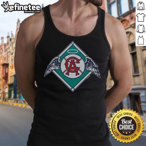Official California Angels 65 Tank Top featuring vintage logo and sporty design, perfect for baseball fans and summer wear.