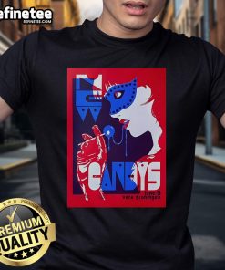 Alt Text: Official Candys Vera poster t-shirt for Groningen NL event on June 5, 2025, showcasing vibrant graphic design.