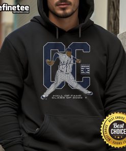 Official CC Sabathia Hall of Fame Inductee Class of 2025 hoodie showcasing team logo and commemorative design.