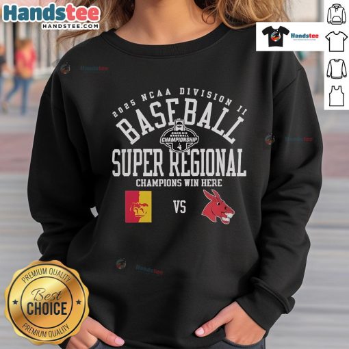 Alt Text: Official Central Missouri Mules vs Pittsburg State Gorillas 2025 NCAA Division II Baseball Super Regional sweatshirt design.