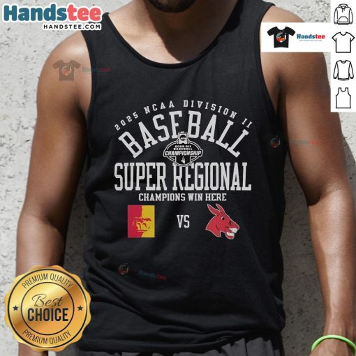 Official Central Missouri Mules vs Pittsburg State Gorillas 2025 NCAA Division II Baseball Super Regional tank top design.