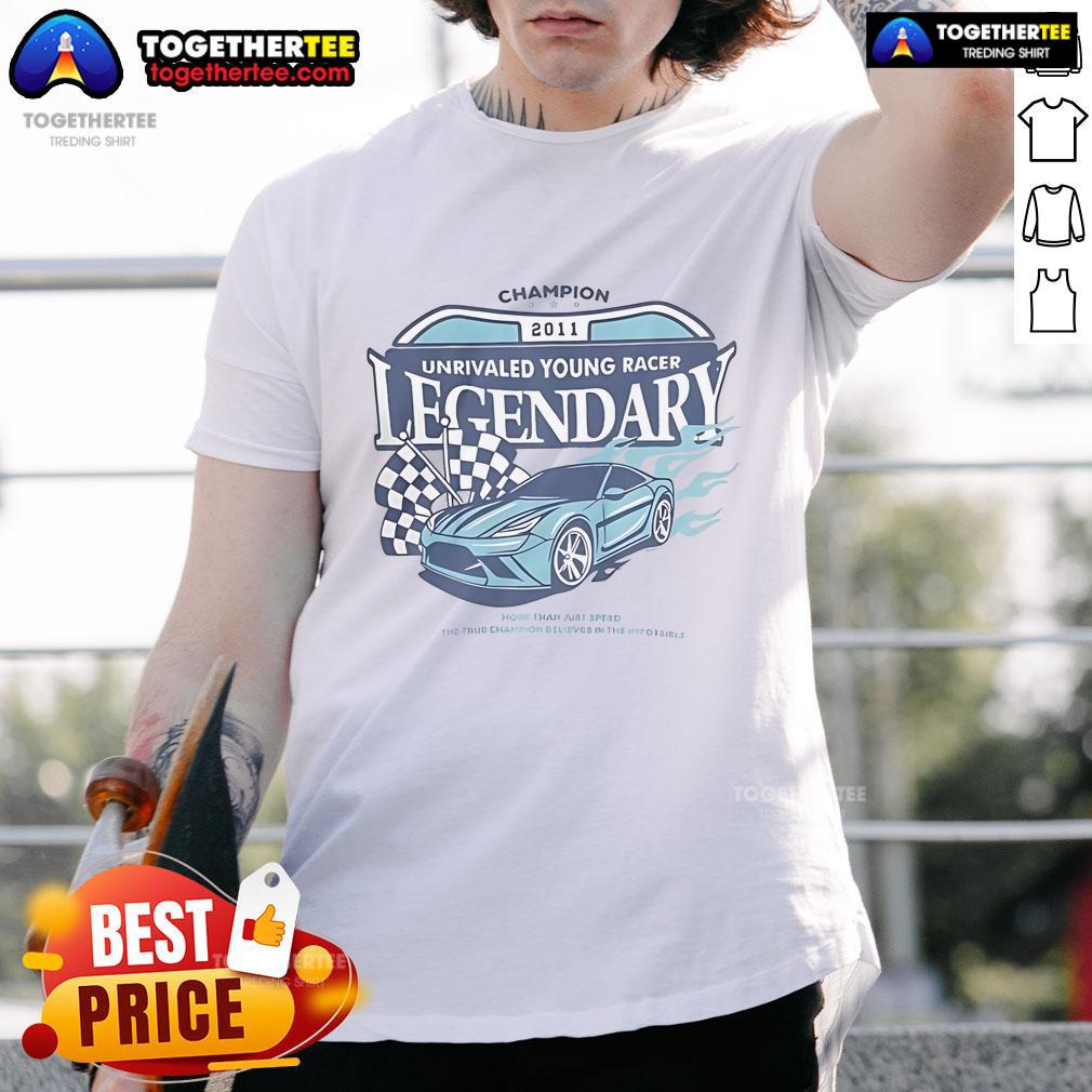 Official Champion 2011 Unrivaled Young Racer Legendary T Shirt Official Champion 2011 Unrivaled Young Racer Legendary T-Shirt featuring bold graphics and vibrant colors for young racing fans.