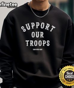 Official Charity Shirt for Support Our Troops featuring Hang Over Gang design on a cozy sweatshirt.