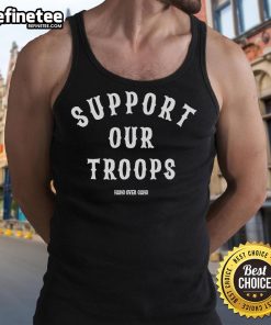 Official Charity Shirt - Support Our Troops Hang Over Gang Tank Top featuring patriotic design for veterans' support.
