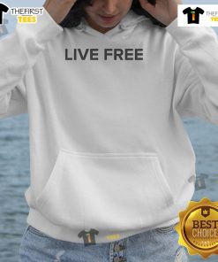 Official Charlie Kirk Live Free Hoodie featuring bold graphics and a comfortable fit, perfect for supporters.