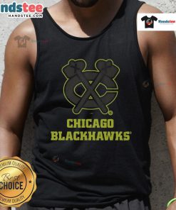Official Chicago Blackhawks Highlight Reel Tank Top showcasing team logo and vibrant design for fans and sports enthusiasts.