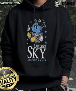 Official Chicago Sky Basketball New Era Hoodie in navy with logo, perfect for fans and stylish sportswear enthusiasts.