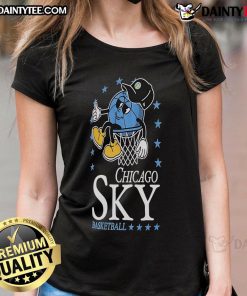 Official Chicago Sky Basketball New Era Ladies Tee featuring vibrant team colors and logo for stylish fan apparel.