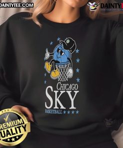 Official Chicago Sky Basketball New Era Sweatshirt featuring team colors and logo, perfect for fans and casual wear.