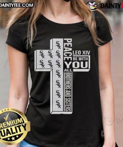 Alt Text: Official Chicago White Sox Peace Tee featuring Leo XIV design for all brothers and sisters, perfect for fans.