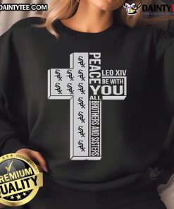 Official Chicago White Sox sweatshirt featuring 'Peace You Leo XIV' design, perfect for fans and casual wear.