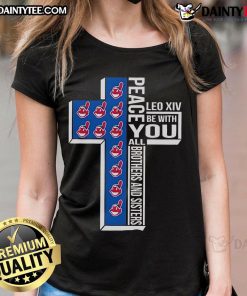 Official Chief Wahoo Peace Tee featuring Leo XIV design for all brothers and sisters, perfect for casual wear.