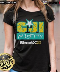 Official CJI Misfits Giles Trials StreetX ladies tee featuring a stylish design and vibrant colors for casual wear.