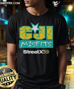 Alt Text: Official Cji Misfits Giles Trials Streetx T-Shirt featuring a bold design and vibrant colors for streetwear enthusiasts.
