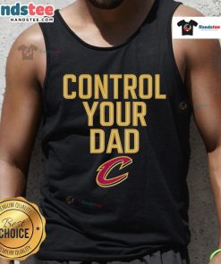 Official Cleveland Cavaliers Control Your Dad Tank Top in bold colors, perfect for game day and summer sportswear.