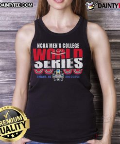 Alt Text: Vintage tank top featuring the 2025 NCAA College World Series logo, showcasing Omaha, NE spirit and style.