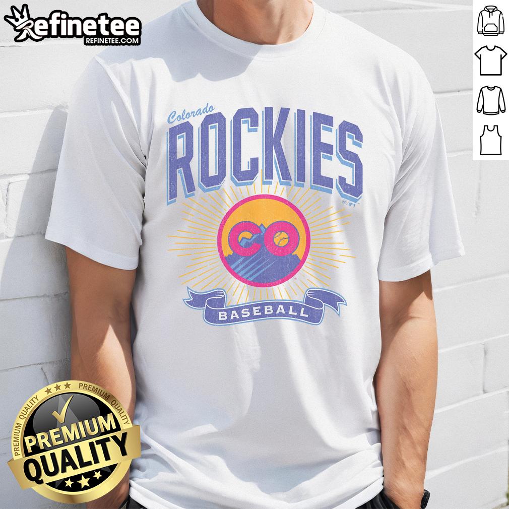 Official Colorado Rockies City Connect Prime Play T Shirt Official Colorado Rockies City Connect Prime Play T-Shirt in vibrant colors, showcasing team logo and modern design.