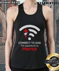 Official Connect To God tank top featuring 'The Password Is Prayer' design, perfect for faith-inspired fashion.