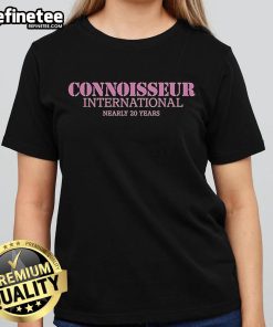 Official Connoisseur International Nearly 20 Years Ladies Tee in vibrant colors, showcasing stylish design for women.