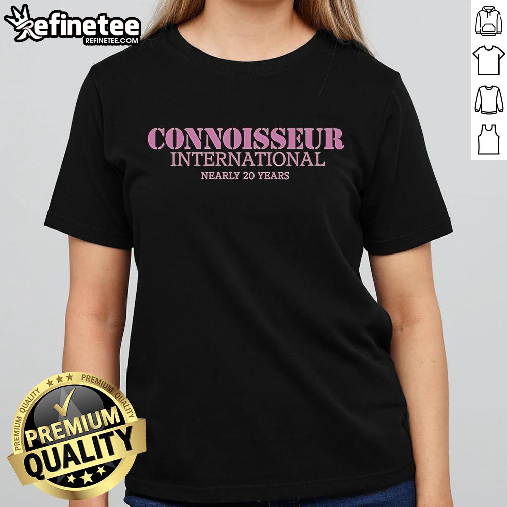 Official Connoisseur International Nearly 20 Years Ladies Tee Official Connoisseur International Nearly 20 Years Ladies Tee in vibrant colors, showcasing stylish design for women.