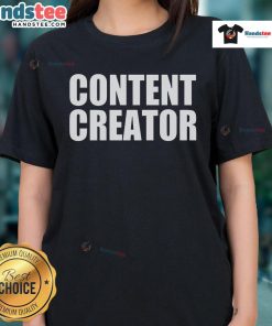 Official Content Creator Ladies Tee featuring a stylish design, perfect for female content creators and casual wear.
