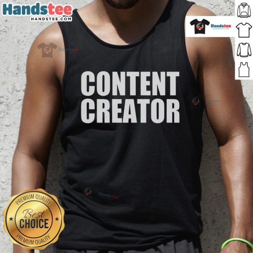 Stylish Official Content Creator Tank Top in vibrant colors, perfect for creators and influencers showcasing their brand.