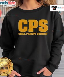 Cozy Official CPS Chill Parent Summer Sweatshirt in soft fabric, perfect for casual summer outings and relaxation.