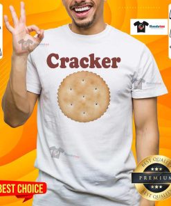 Alt Text: Official Cracker Biscuit T-Shirt featuring a playful design and vibrant colors, perfect for snack lovers.