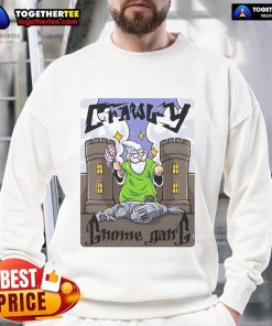 Cozy Official Crawly Gnome Gang Sweatshirt featuring vibrant gnome graphics, perfect for casual wear and gnome enthusiasts.